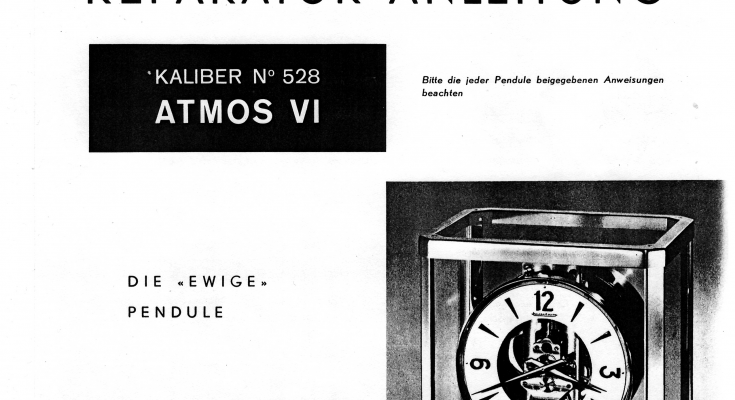 HowTo: Service a Jaeger LeCoultre Atmos clock (official manual) –  TimeToWrite